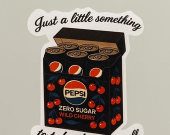 Funny Pepsi Wild Cherry Zero Fridge Sticker: Matte and Gloss Vinyl