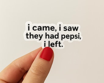 Funny "Team Diet Coke" Matte Vinyl Sticker