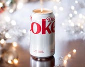Diet Coke Scented Soy Candle: Upcycled Soda Can, Funny Gift