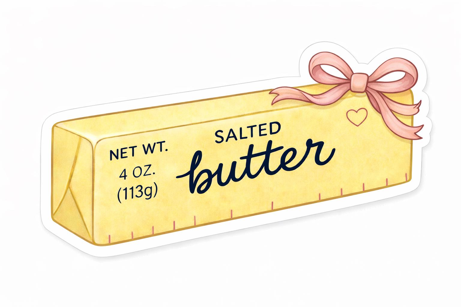 Salted Butter Sticker - Vinyl Decal - Etsy