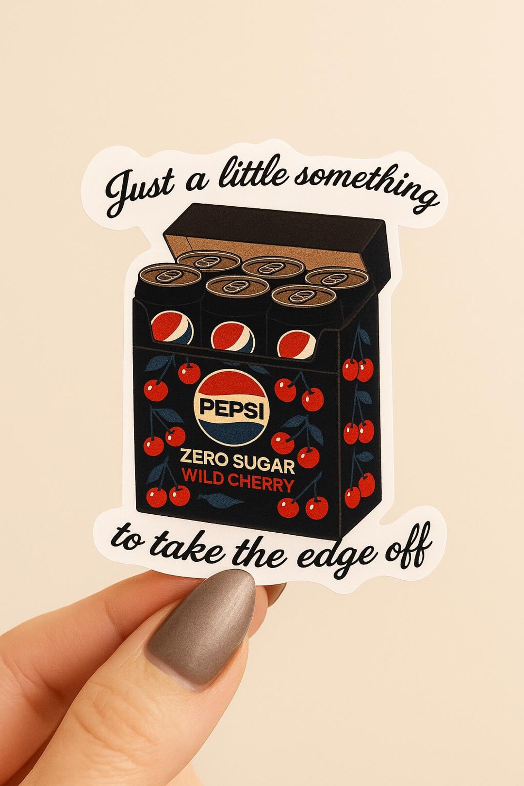 Funny Pepsi Wild Cherry Zero Fridge Sticker: Matte and Gloss Vinyl