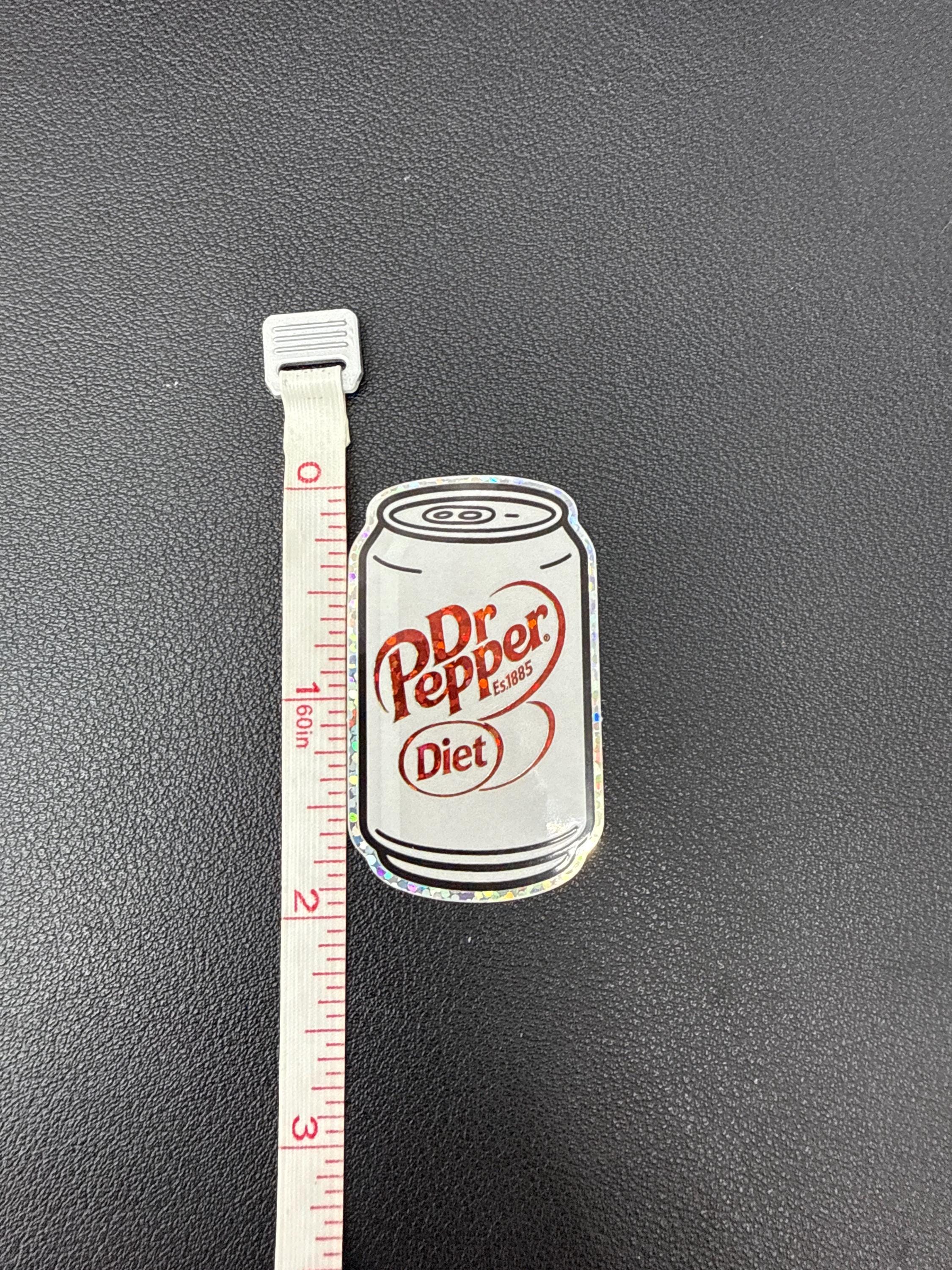 Mini Diet Dr Pepper Can Glitter Sticker, Funny Stickers, Water