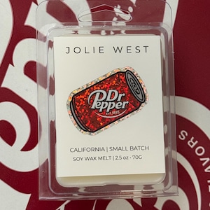 Dr. Pepper Scented Soy Candle: Upcycled Soda Can, Funny Gift Wax Melt/Sample 2 oz