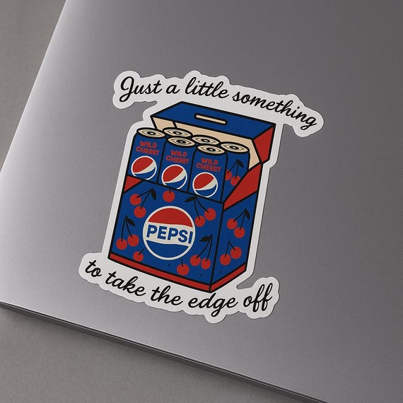 Funny Pepsi Wild Cherry Fridge Sticker: Matte and Gloss Vinyl