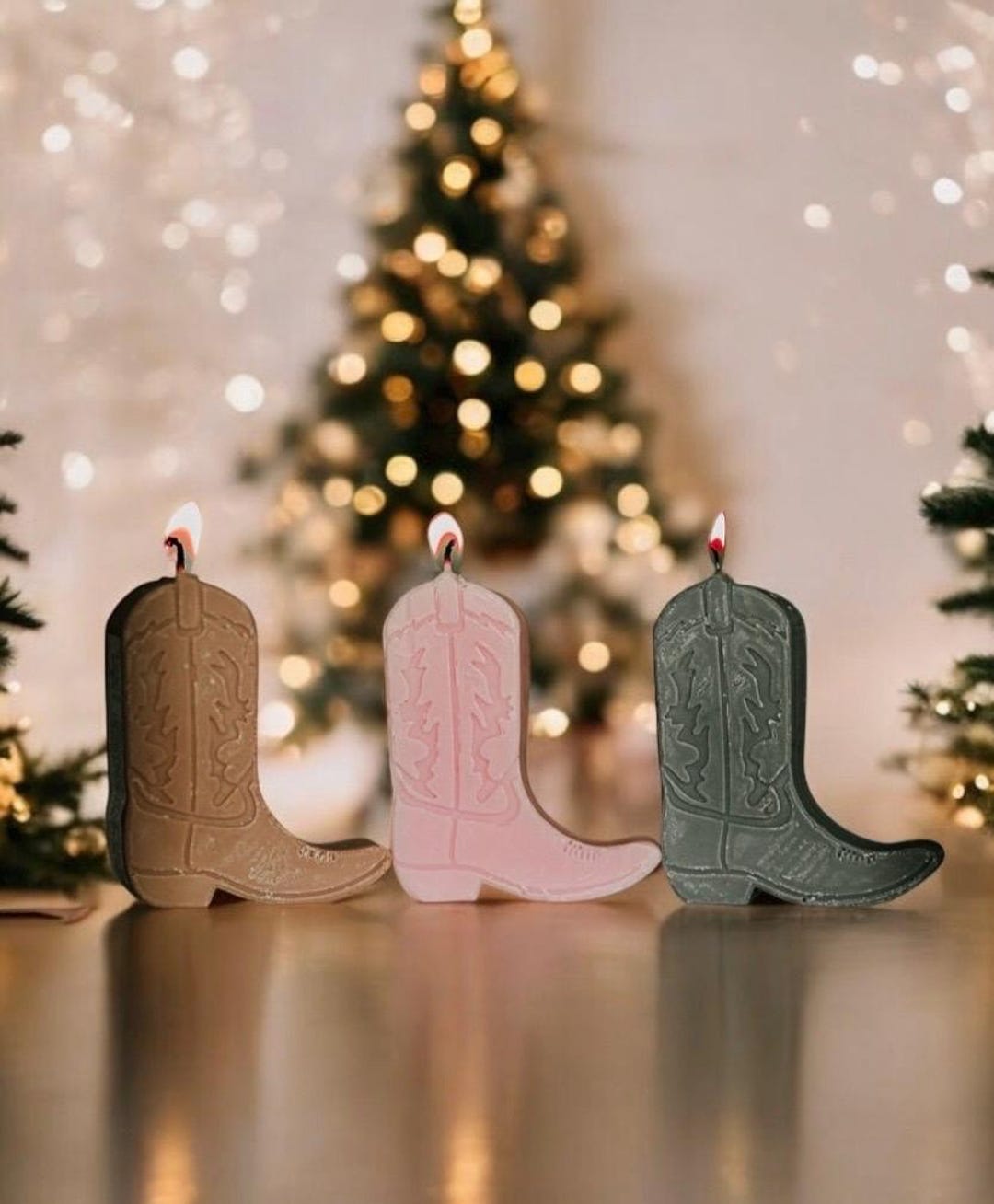 Nashville Cowboy Boot Candle - Desert Tan