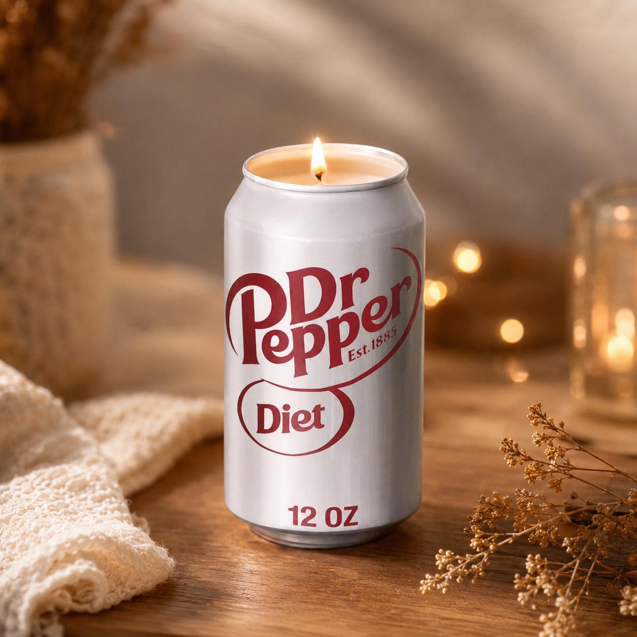 Diet Dr. Pepper Scented Soy Candle Upcycled Soda Can - Etsy