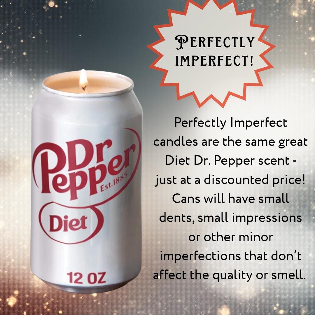 Diet Dr. Pepper Scented Soy Candle Upcycled Soda Can - Etsy