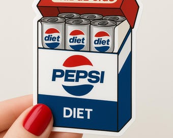 Diet Pepsi Fridge Cigs Sticker - Something to Take The Edge off, Matte Vinyl