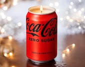 Coke Zero Scented Soy Candle: Upcycled Soda Can, Funny Gift