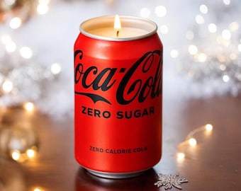 Coke Zero Scented Soy Candle: Upcycled Soda Can, Funny Gift
