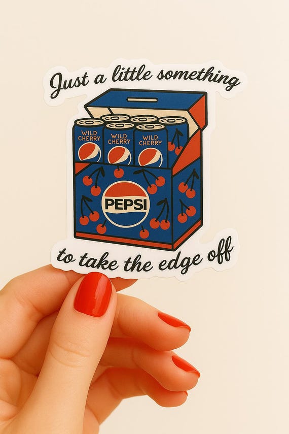 Funny Pepsi Wild Cherry Fridge Sticker: Matte and Gloss Vinyl