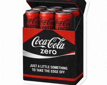 Funny Coke Zero Fridge Cigs Sticker