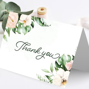| IMPRIMÉ Cartes de remerciement florales avec enveloppes et cartes postales | Anniversaire, Baby Shower, Mariage à la plage | Mariage hawaïen, Mariage tropical