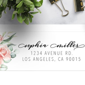 PRINTED | Large Floral Return Address Label stickers, Wedding Invitation Return Address labels, Personalized sticker, Return Mailing Sticker