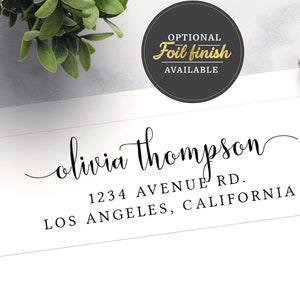 PRINTED | Custom Return Address Label Stickers, Gold Foil Wedding Invitation Return Address label, Rose Gold Foil Return Mailing Stickers