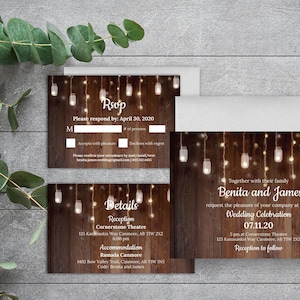| IMPRIMÉ Ensemble d’invitations de mariage country | | de mariage rustique Campagne, Grange, | romantique | de mariage du Sud Save the Date Carte postale
