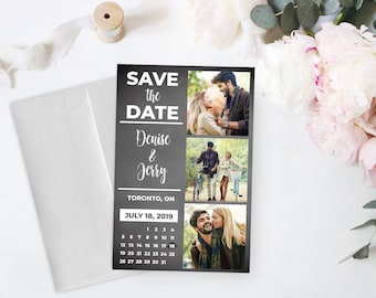 PRINTED | Photo Save the Date Card, Save the Date Magnet, Wedding Invitation, Custom Save the Date Cards, Save the Date Postcard