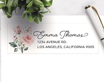 PRINTED | Floral Return Address Label stickers, Wedding Invitation Return Address labels, Personalized sticker, Return Mailing Stickers
