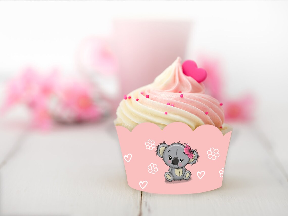 Baby Girl Shower/birthday Cupcake Wrapper Cupcake Wrappers Etsy