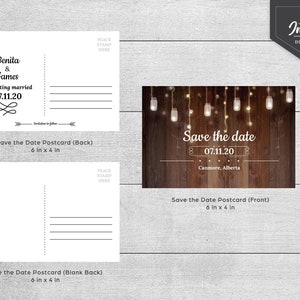 PRINTABLE Rustic Save the Date Template Digital Download - Etsy Canada