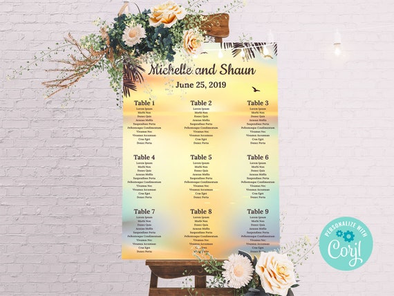 Create Your Own Seating Chart Wedding