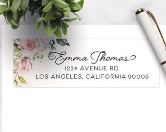 PRINTED | Floral Return Address Label stickers, Wedding Invitation Return Address labels, Personalized sticker, Return Mailing Stickers