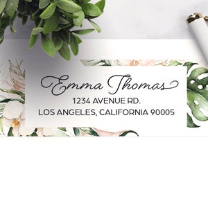 PRINTED | Floral Return Address Label stickers, Wedding Invitation Return Address labels, Personalized sticker, Return Mailing Sticker
