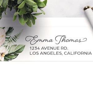 PRINTED | Floral Return Address Label stickers, Wedding Invitation Return Address labels, Personalized sticker, Return Mailing Stickers