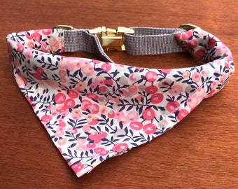 Liberty Pink Bandana Dog Collar