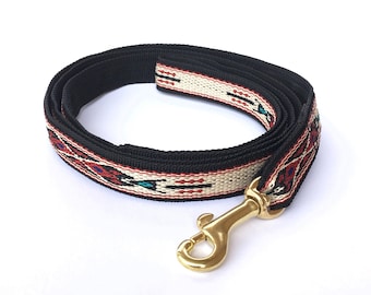 Native Maroon Dog Leash: 3/4" /18 mm