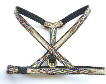 Native Yellow Thin Dog Harness