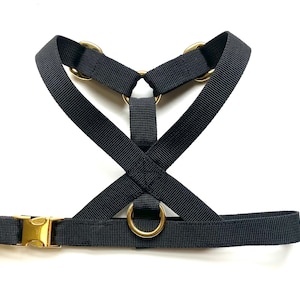 Simply Black dog harness