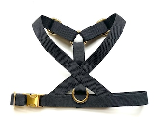 Simply Black dog harness
