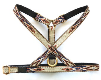 Native Brown Thin Dog Harness