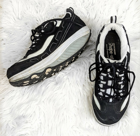 skechers shape ups black women's