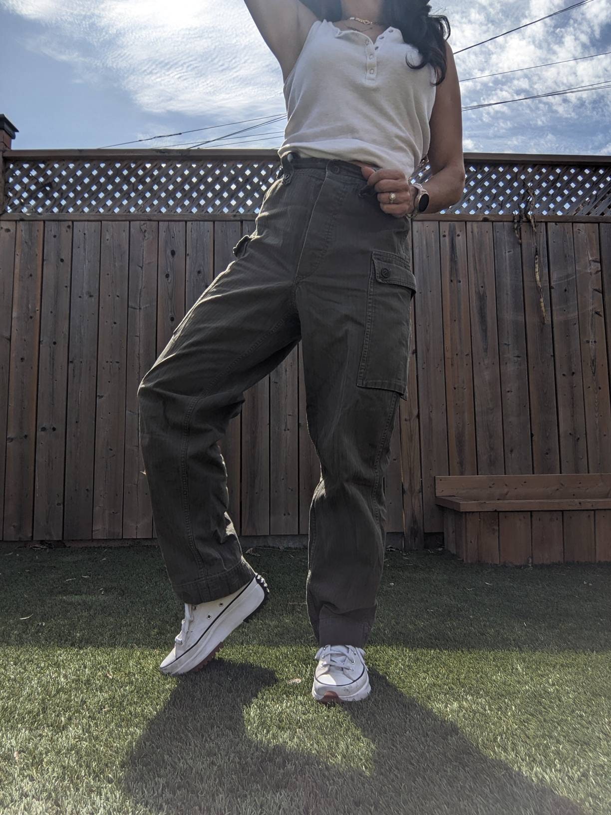 Mens Olive Cargo Pants -  Canada