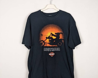 Harley Davidson eagle medium  t shirt Distressed  preloved 2005 vintage  motorcycle biker vintage ~ grunge  t shirt unisex