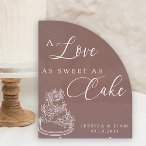 Custom Wedding Cake Sign, Wedding Cake Table Signs, Desserts Sign, Modern Minimalist Rustic Wedding Shower Sign