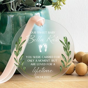 Personalized Miscarriage Ornament, Child Loss Remembrance, Baby Memorial Gift, 2023, Sympathy Gift, Keepsake, 48