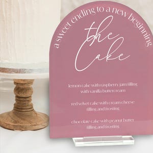 Cake Flavors Custom Wedding Sign, Wedding Cake Table Signs, Cake Flavor Menu, Modern Minimalist Rustic Wedding Shower Sign
