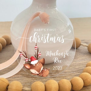 Baby's First Christmas Ornament, Acrylic Baby Gift, Baby Shower Gift, Baby's First Christmas 2023, Newborn Ornament Gifts 2022, Keepsake, 31