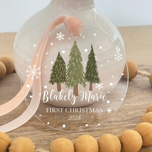 Baby's First Christmas Ornament, Acrylic Baby Gift, Baby Shower Gift, Baby's First Christmas 2023, Newborn Ornament Gifts, Keepsake, 83