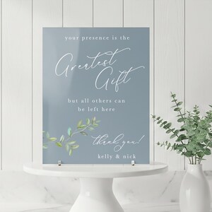 Cards & Gifts Acrylic Sign | Bridal Shower Gift Table Decor