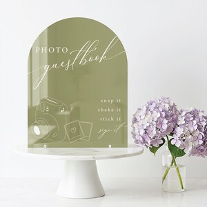 Acrylic Wedding Guest Book Sign: Photo & Voicemail Keepsake