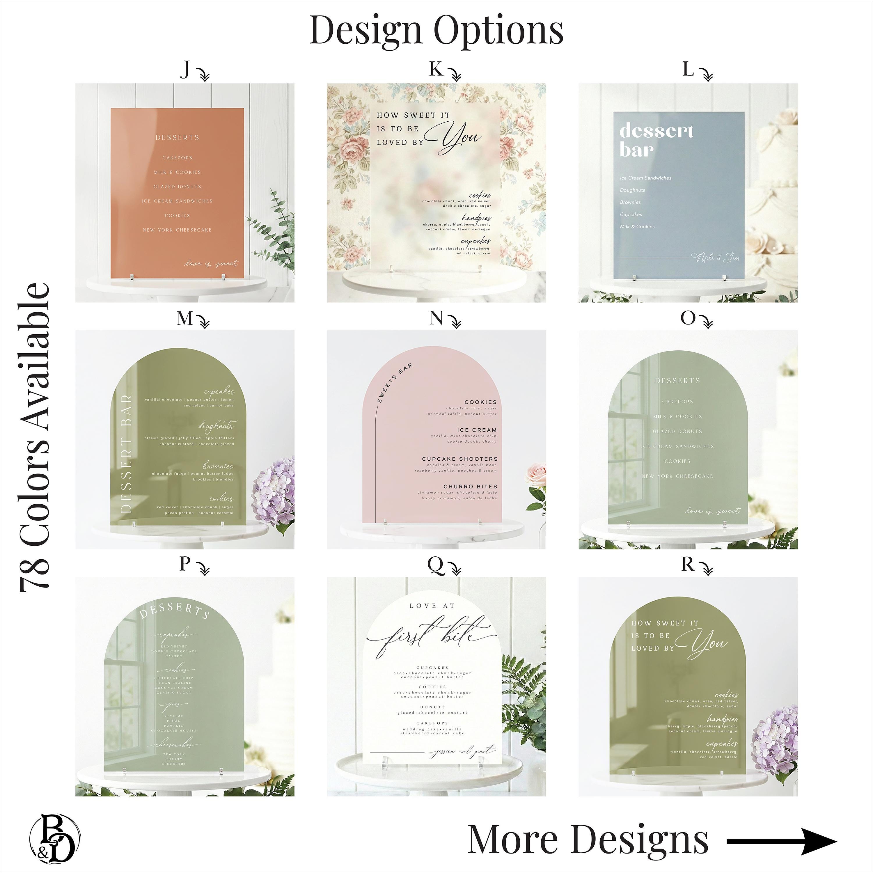 Arched Cake Table Sign, Acrylic Wedding Dessert Bar Signage - Etsy