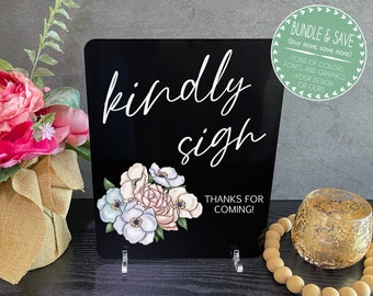 Guest Book Wedding Sign, Acrylic Wedding Table Guestbook Signs, Modern Minimalist Rustic Wedding Shower Sign Signage, A80 17