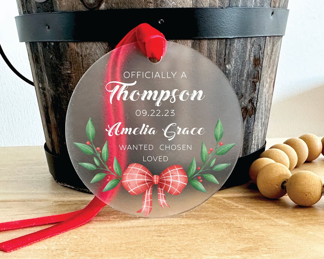 Adoption Christmas Ornament, Adoption Gift, New Parent Gift, Baby's