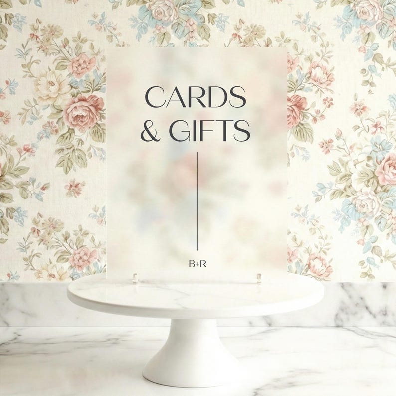 Cards and gifts sign