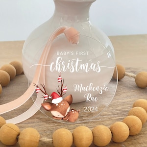 Baby's First Christmas Ornament, Acrylic Baby Gift, Baby Shower Gift, Baby's First Christmas 2024, Newborn Ornament Gifts 2024, Keepsake, 31