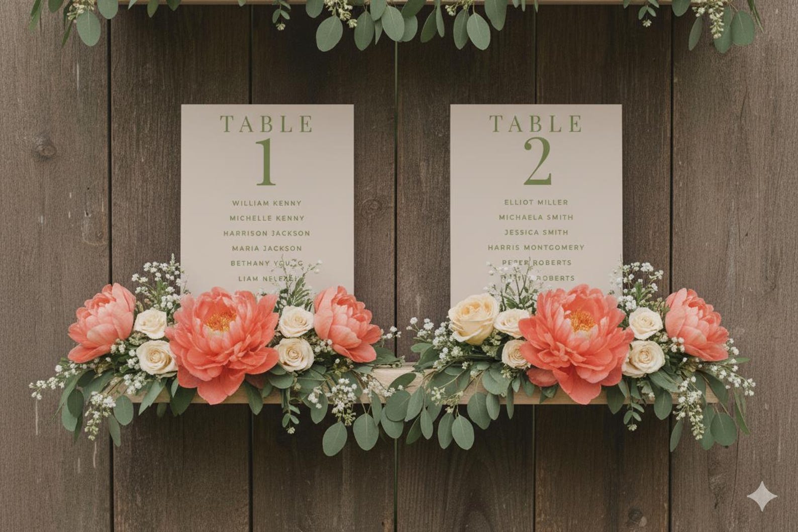 Custom Acrylic Wedding Seating Chart Sign | 5.5x7" Modern Table ...